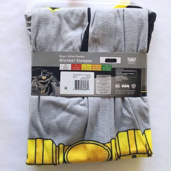 Baby Boy Batman Blanket Sleeper 3T -Zipper - Picture 3 of 4